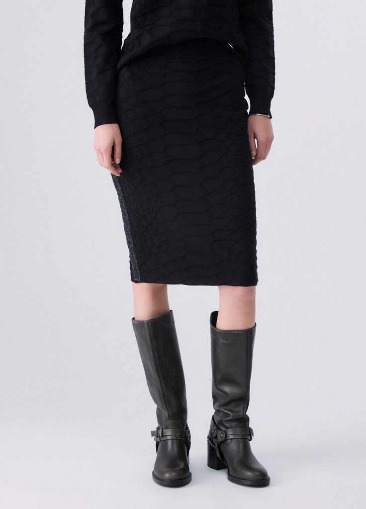I26 FALDA MIDI JACQUARD (XS)